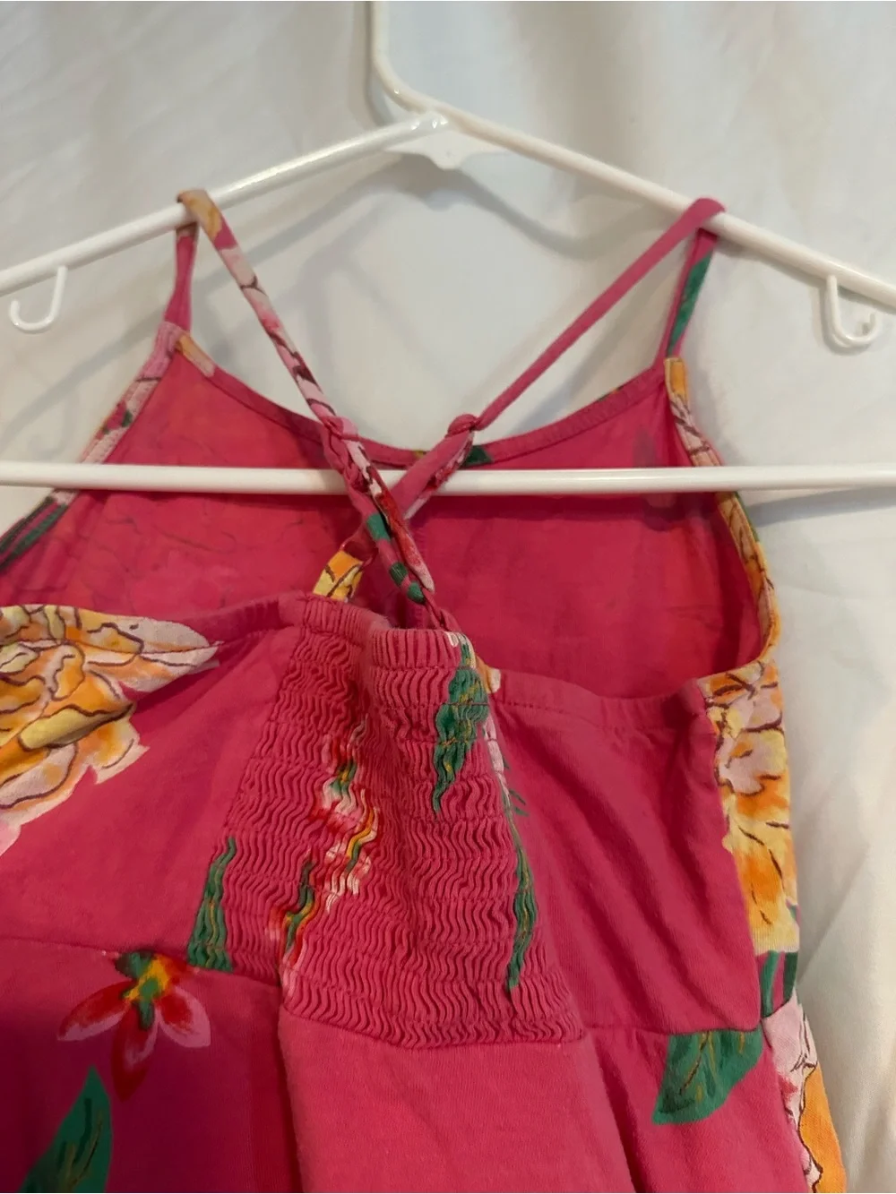 Old Navy Pink Floral Tank Top